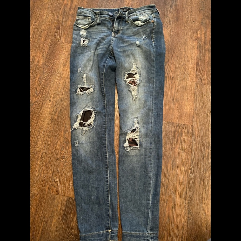 Judy Blue Skinny Fit Jeans with Camo Underneath